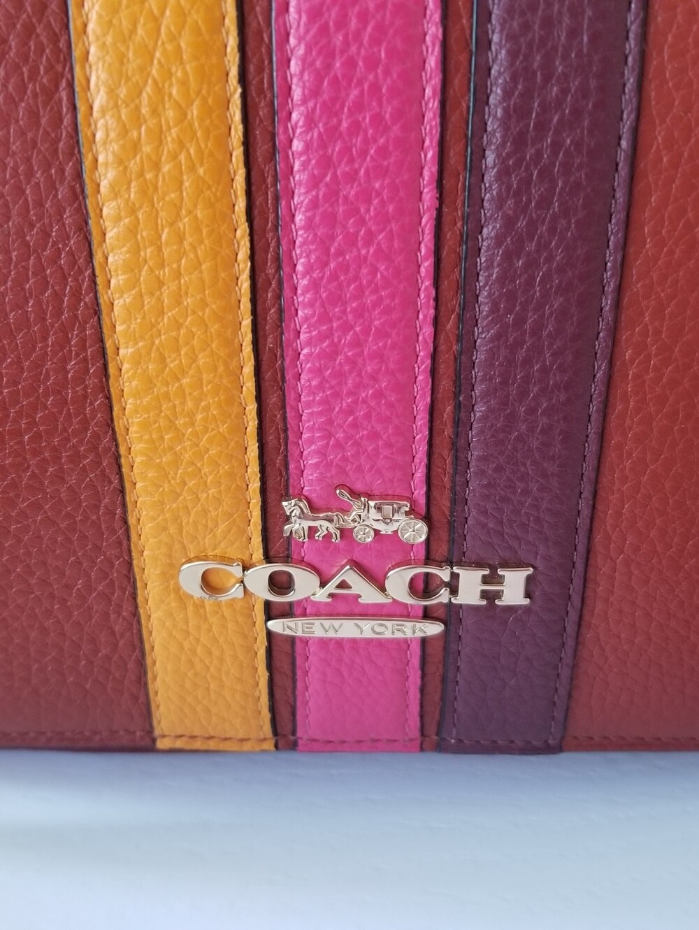 Coach Jes Messenger Bag Varsity Stripe Crossbody - Picture 4 of 15